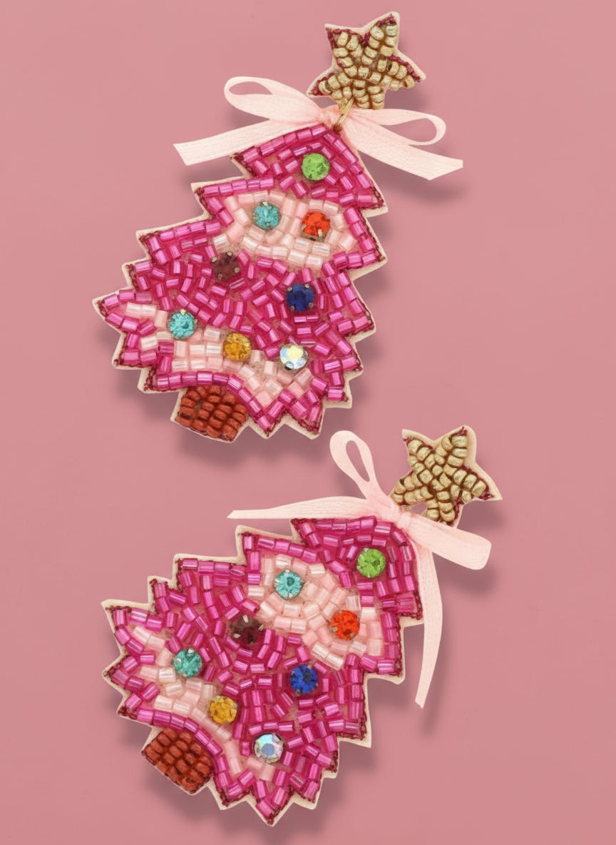 pink tree seed beads