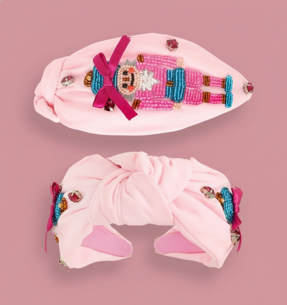 nutcracker headband, pink