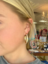 Load image into Gallery viewer, studded hoops, white
