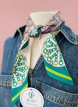 Load image into Gallery viewer, twilly skinny scarf, green
