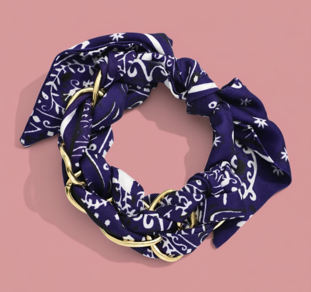 bandana chain link scarf bracelet