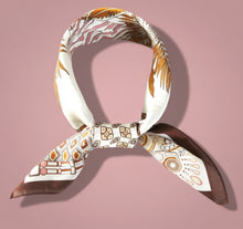 Load image into Gallery viewer, brown geometric scarf
