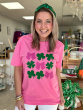 Load image into Gallery viewer, shamrock bow tee
