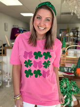 Load image into Gallery viewer, shamrock bow tee
