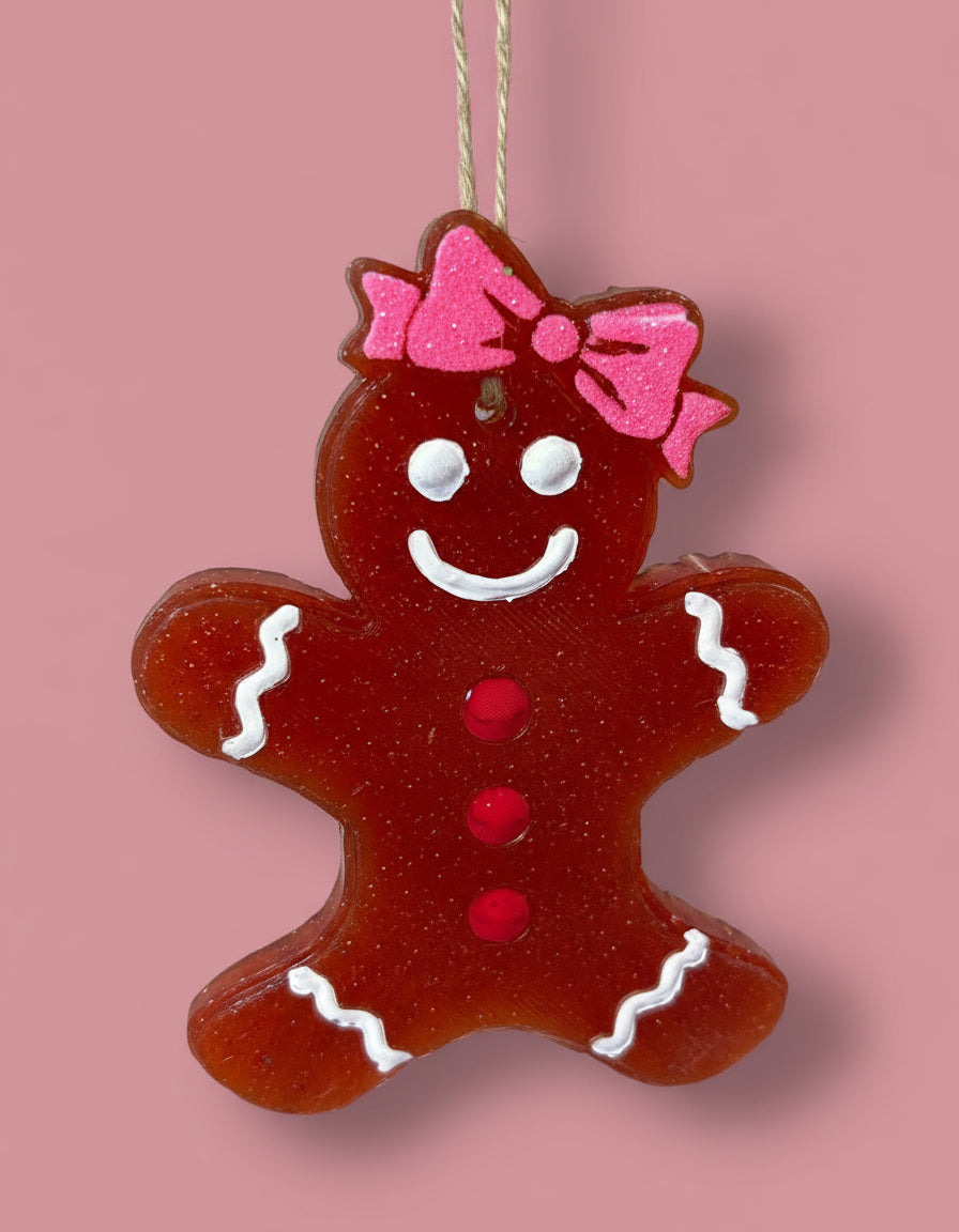 gingerbread woman car freshie