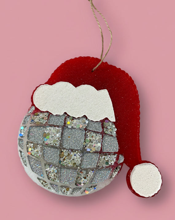 santa hat disco car freshie