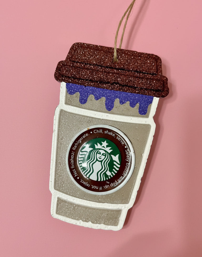 latte cup car freshie