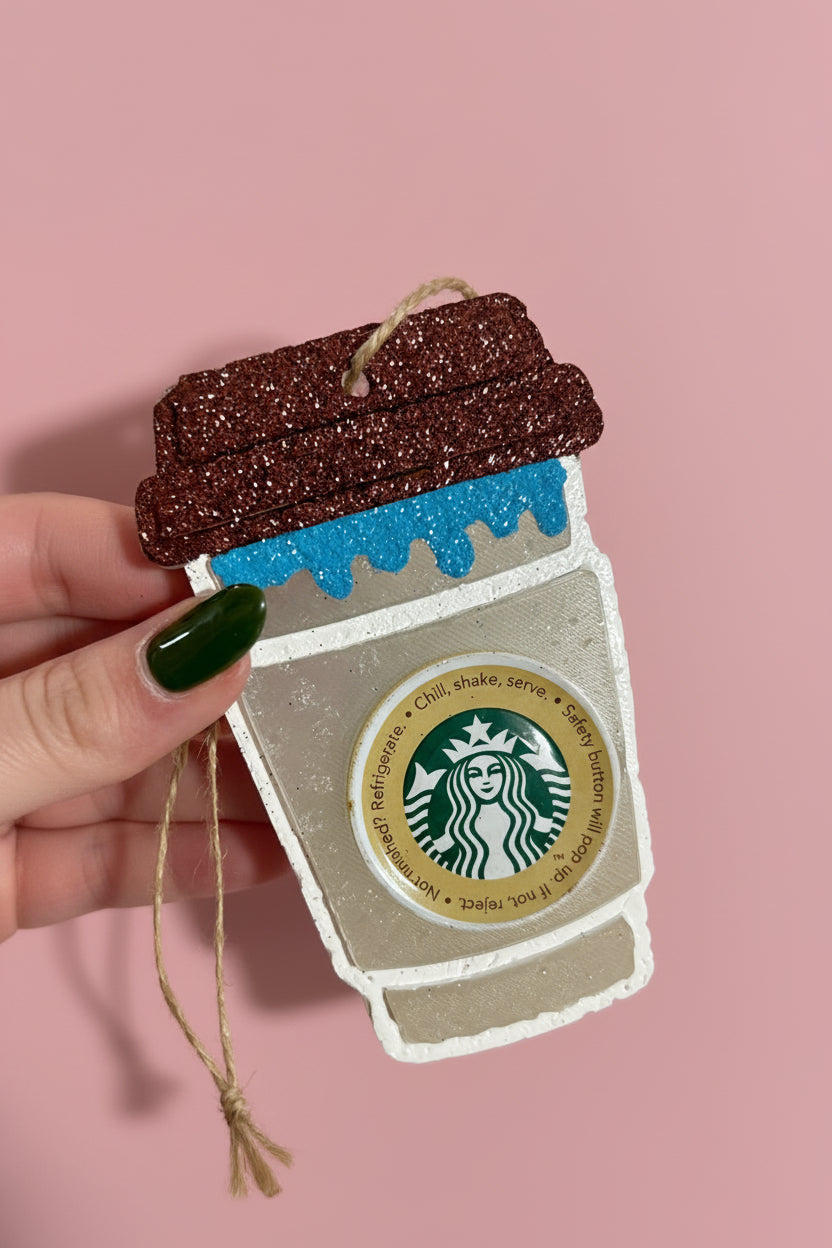 latte cup car freshie