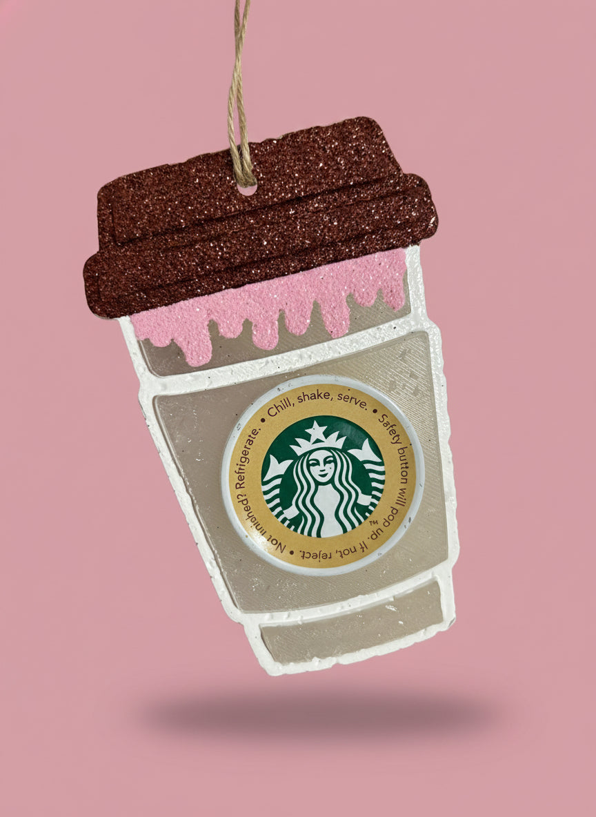 latte cup car freshie