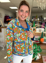 Load image into Gallery viewer, spring florals quilted jacket
