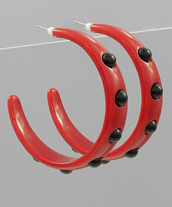 game day ball hoops, red + black