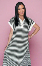 Load image into Gallery viewer, striped relaxed midi dress
