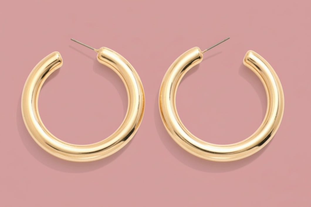 medium gold hoops