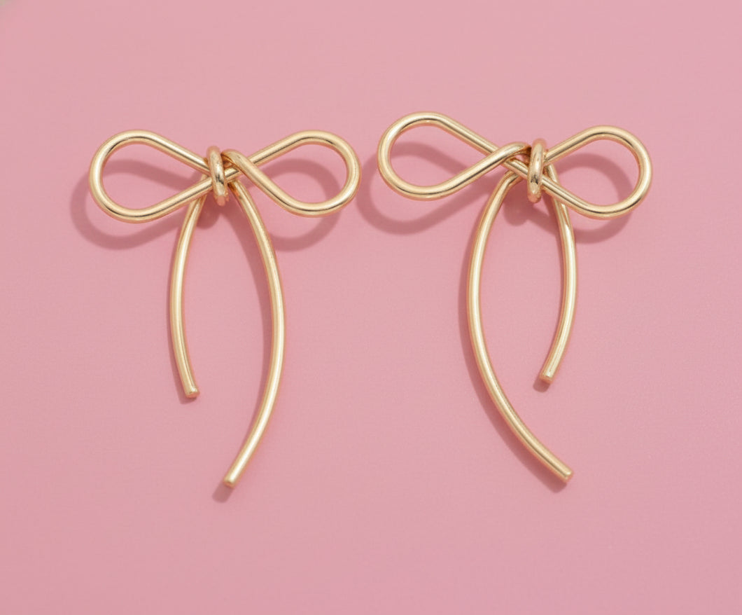 dainty bow earrings