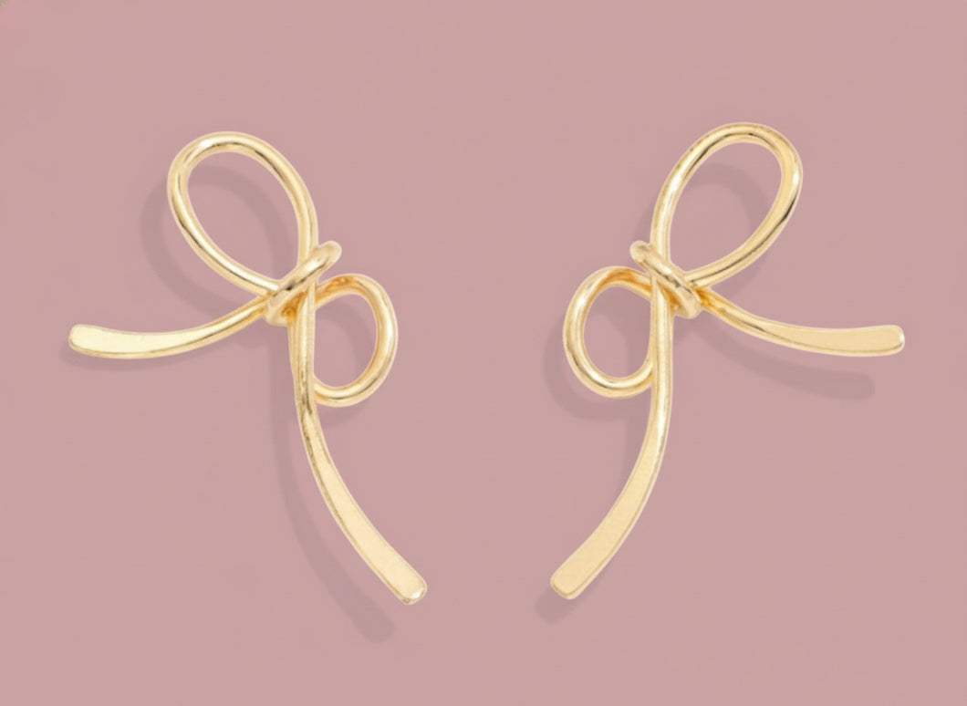 bow post earrings