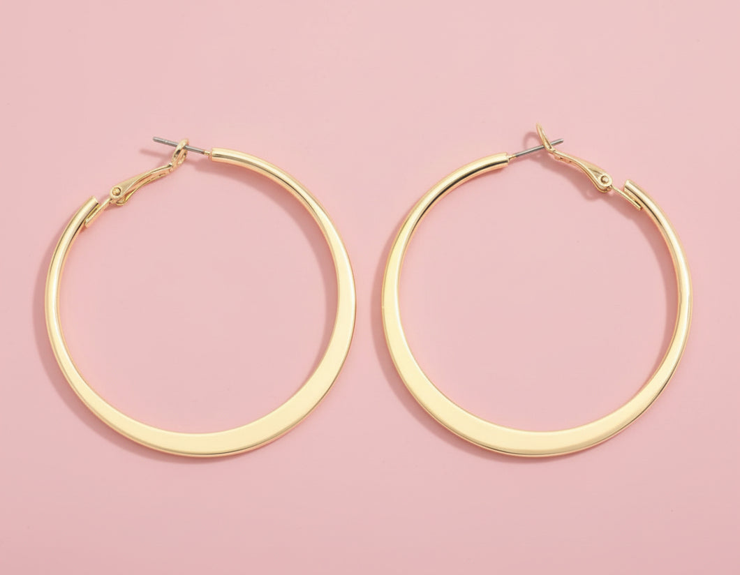 tapered gold hoops