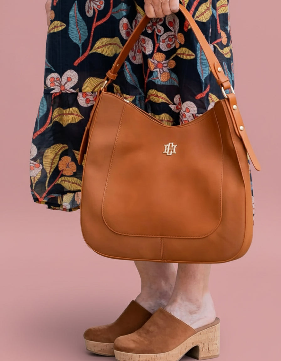 hadlee hobo bag saddle s | caroline hill