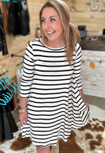 Load image into Gallery viewer, live your life striped dress
