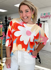 groovy florals blouse