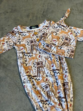 Load image into Gallery viewer, deer stand knotted baby gown
