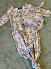 Load image into Gallery viewer, woody camo knotted baby gown

