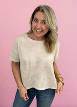 Load image into Gallery viewer, lightweight jacquard sweater, sand beige
