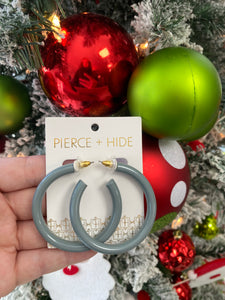 grey glossy acrylic hoop | pierce + hide