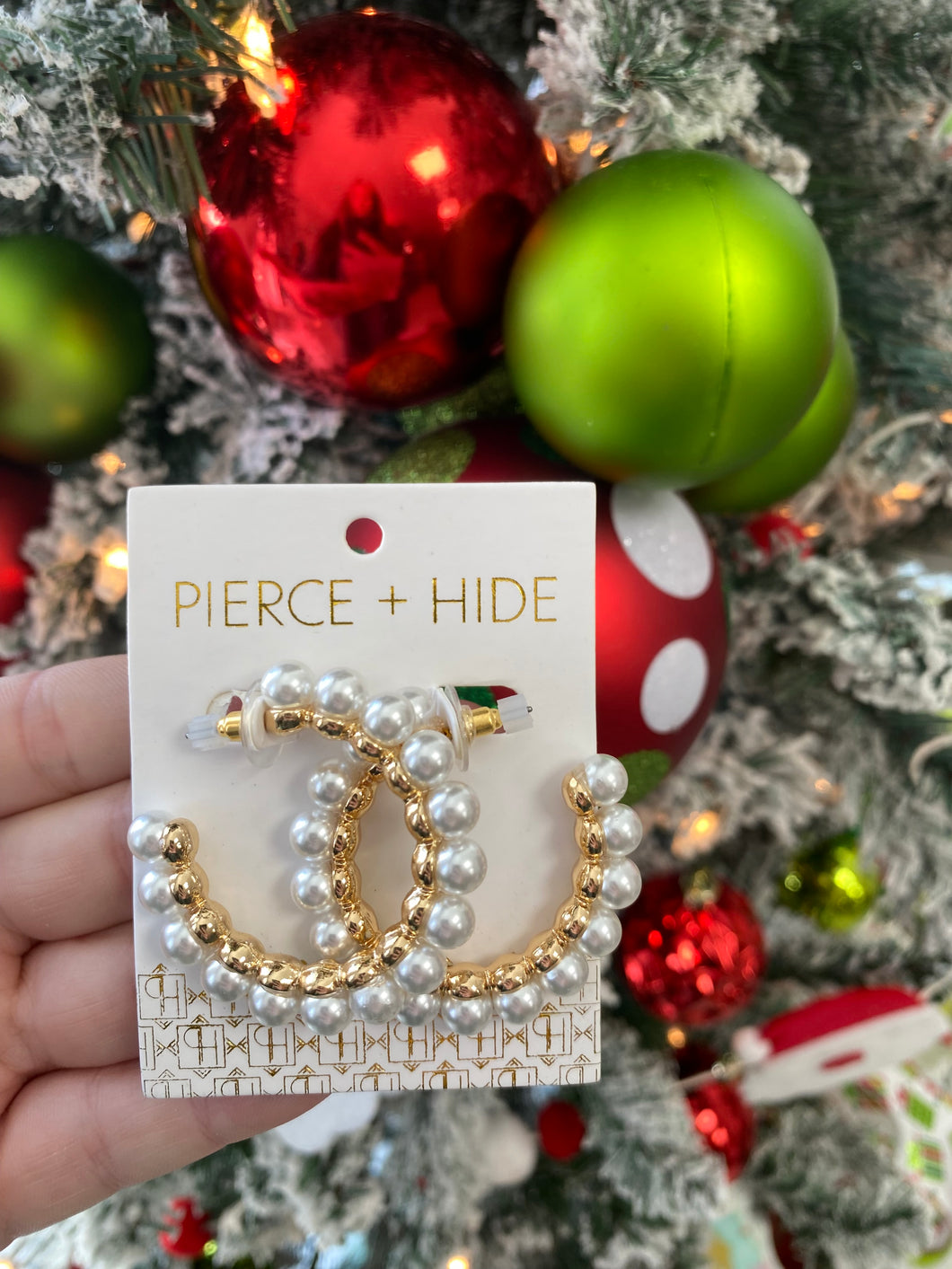 pearl hoops | pierce + hide