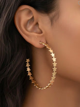 Load image into Gallery viewer, star hoops
