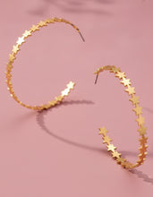 Load image into Gallery viewer, star hoops
