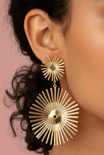 Load image into Gallery viewer, sunburst drop earrings
