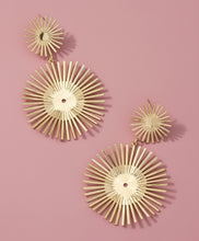 Load image into Gallery viewer, sunburst drop earrings
