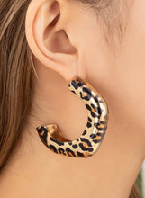 Load image into Gallery viewer, hollow leopard hoops
