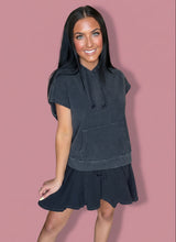 Load image into Gallery viewer, easy days hooded tank, washed black
