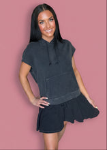 Load image into Gallery viewer, easy days hooded tank, washed black
