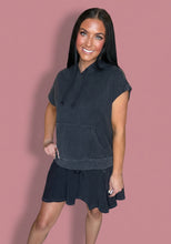 Load image into Gallery viewer, easy days hooded tank, washed black
