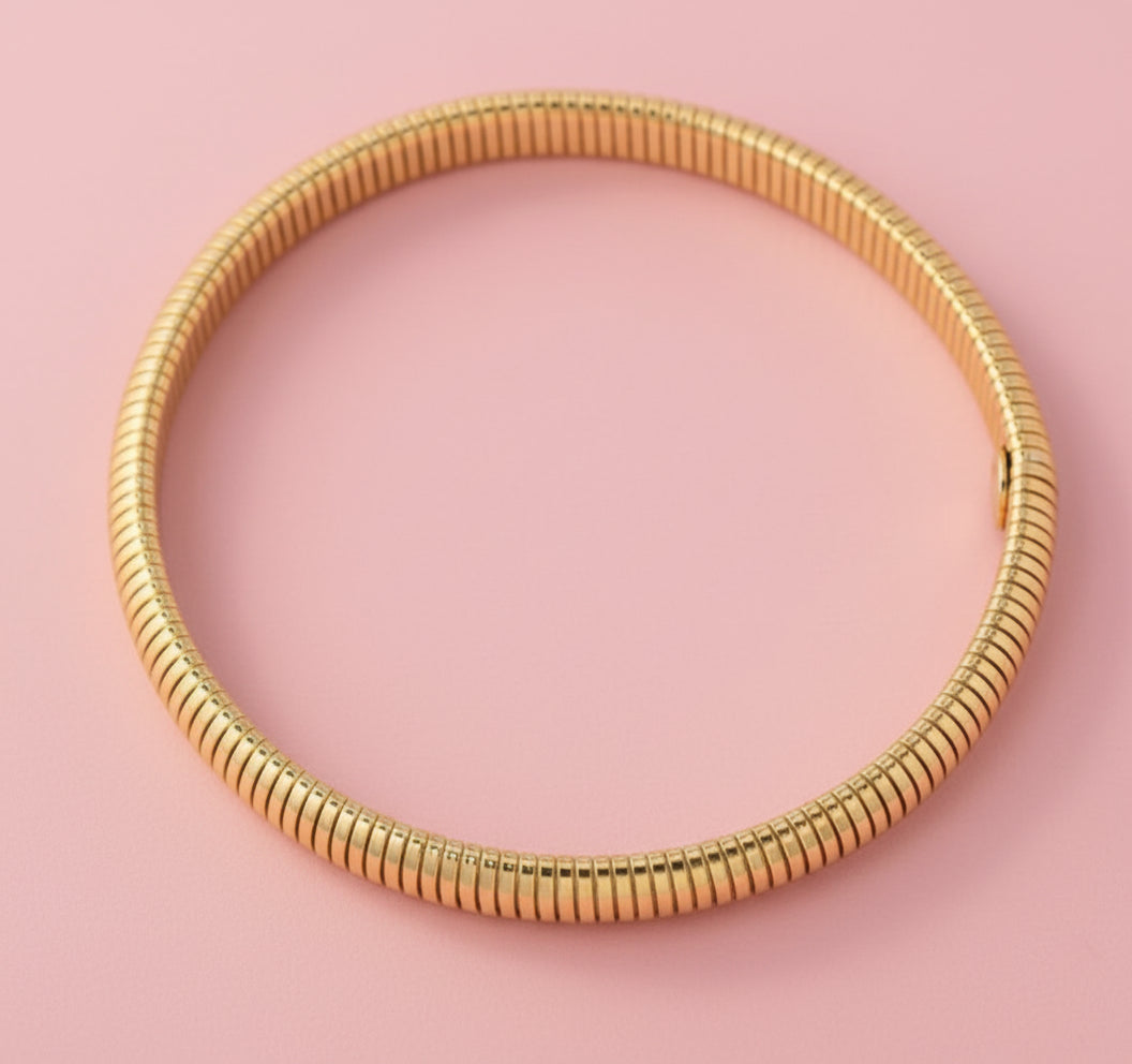 goldtone snake chain bangle