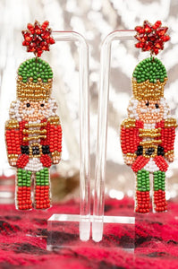 red nutcracker seed beads