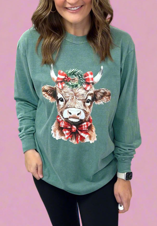happy heifers Christmas tee