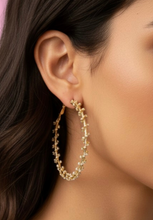 Load image into Gallery viewer, large rhinestone hoops
