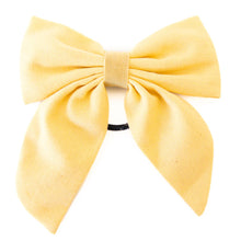 Load image into Gallery viewer, beau bottles yellow linen bottle bow
