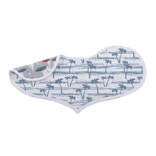 Load image into Gallery viewer, ocean tides bamboo burp cloth/heart bib 2 pack | newcastle
