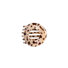 Load image into Gallery viewer, blonde tortoise small flat circle hair clip | teleties
