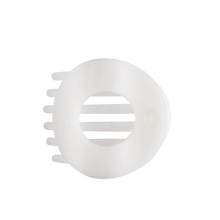 Load image into Gallery viewer, coconut white large flat circle hair clip | teleties
