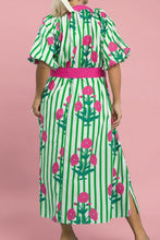 Load image into Gallery viewer, striped floral maxi | plus size
