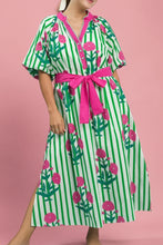 Load image into Gallery viewer, striped floral maxi | plus size
