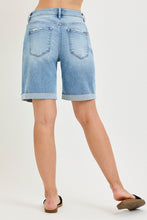 Load image into Gallery viewer, slouchy bermuda shorts, light denim, reg + plus  | risen
