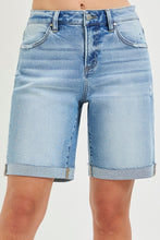 Load image into Gallery viewer, slouchy bermuda shorts, light denim, reg + plus  | risen
