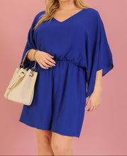 Load image into Gallery viewer, breezy airflow romper, royal blue | plus size
