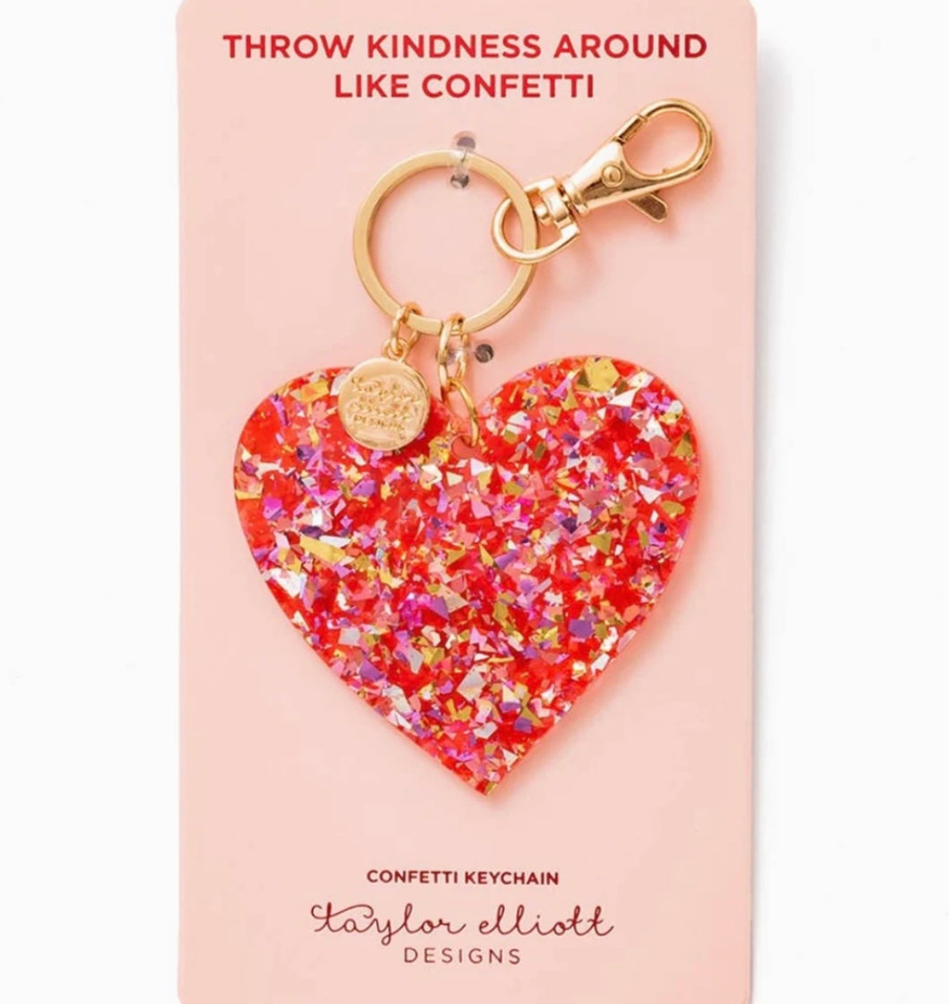 heart confetti keychain | taylor elliott